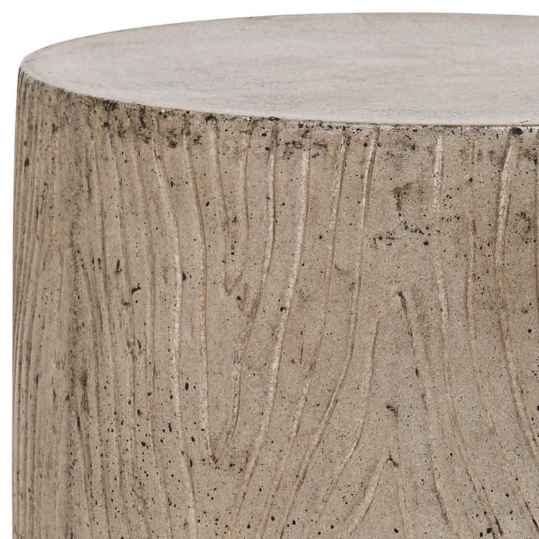 Image 4 Trunk Dark Gray Concrete Round Indoor-Outdoor Accent Table more views