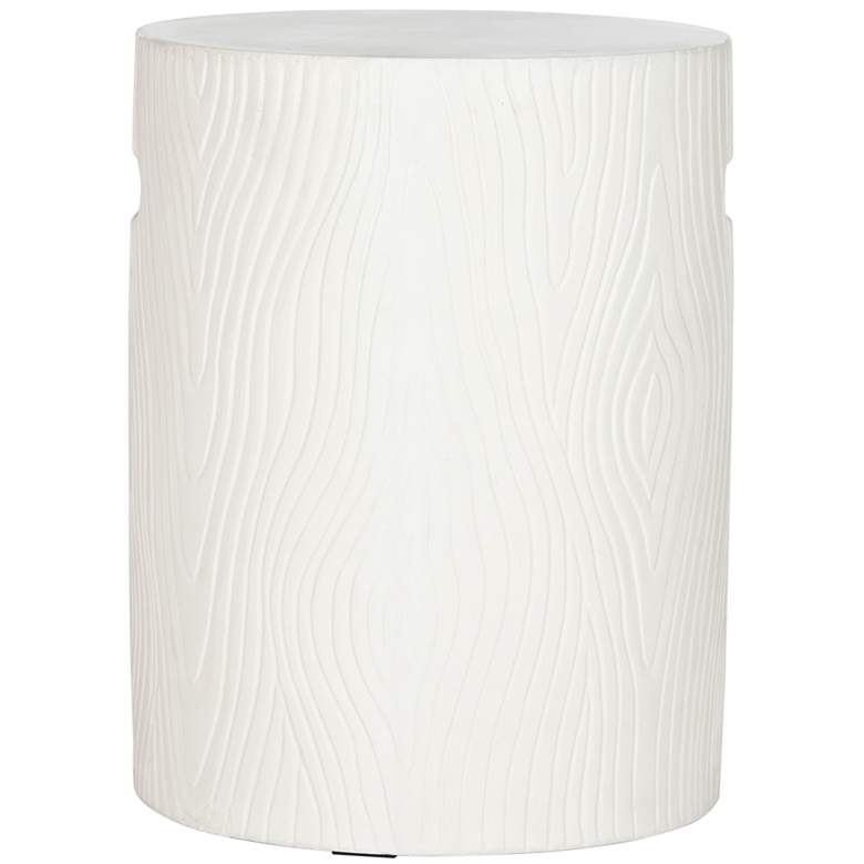 Image 3 Trunk Ivory Concrete Round Indoor-Outdoor Accent Table more views