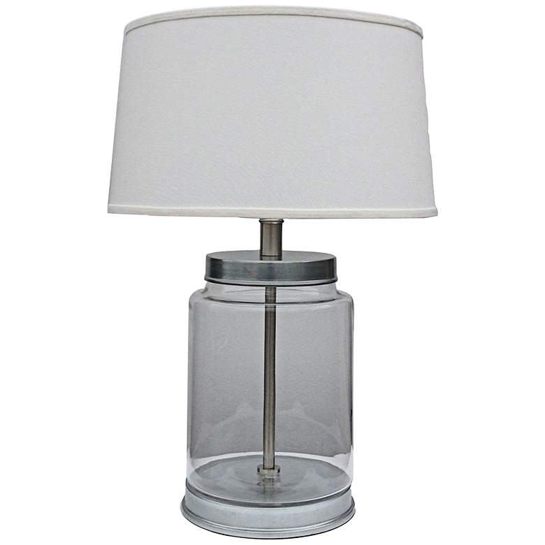 Image 1 Truro Fillable Clear Glass Jar Table Lamp