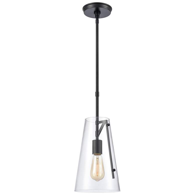 Image 1 Trustle 7 inch Wide 1-Light Mini Pendant - Matte Black