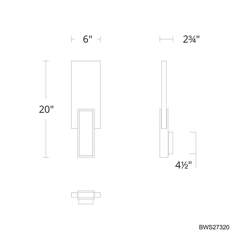 Image 5 Tryst 1 Light LED Wall Sconce more views