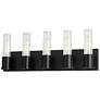 1_Tube 22" Wide 5 Light Matte Black Vanity Light