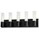 Tube 22" Wide 5 Light Matte Black Vanity Light