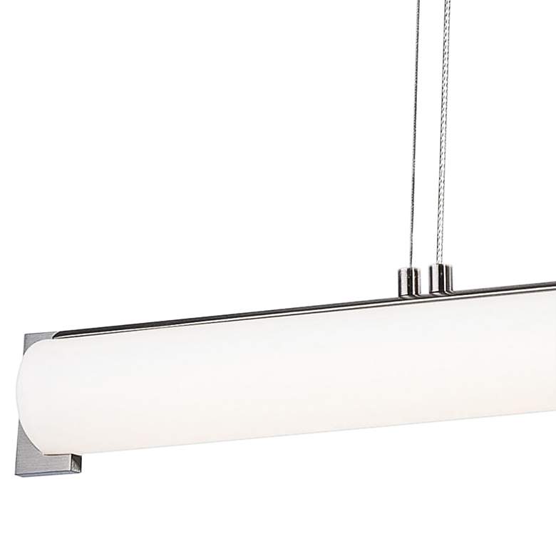 Image 2 Tube 30"W Brushed Nickel LED Kitchen Island Light Pendant more views
