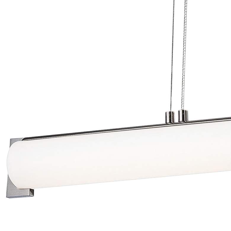 Image 2 Tube 30 inchW Brushed Nickel LED Kitchen Island Light Pendant more views