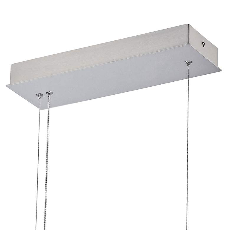 Image 3 Tube 30"W Brushed Nickel LED Kitchen Island Light Pendant more views