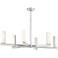 Tube 40" Wide Brushed Nickel Kitchen Island Light Chandelier