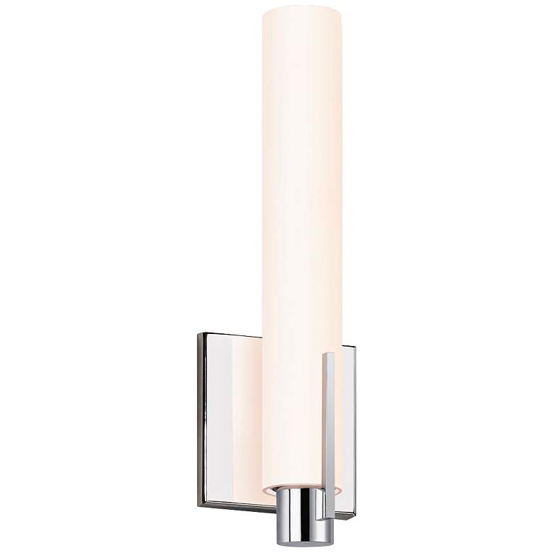 Image 1 Tubo Slim 13 1/4 inchH Polished Chrome Spine LED Wall Sconce