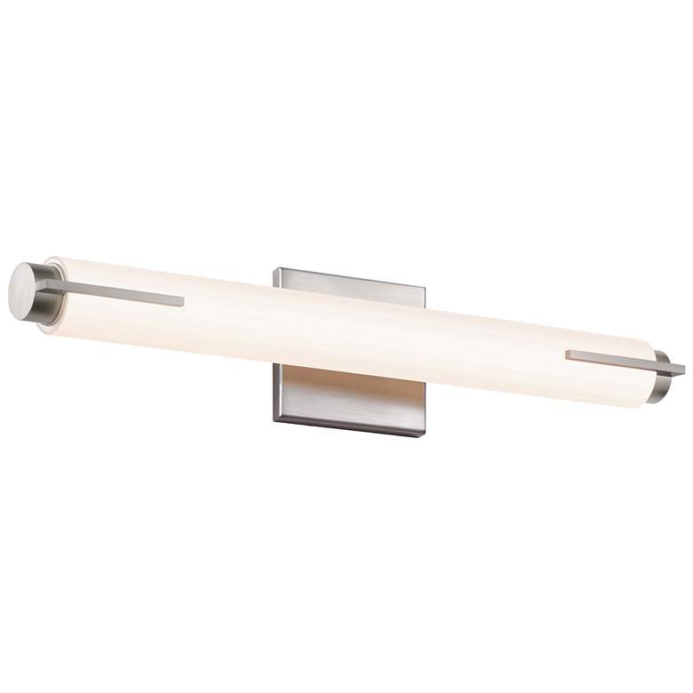 Image 1 Tubo Slim 19.5" Wide Satin Nickel LED Bath Light