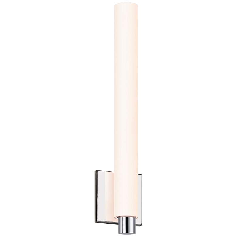 Image 1 Tubo Slim 19 1/4 inch High Polished Chrome LED Wall Sconce