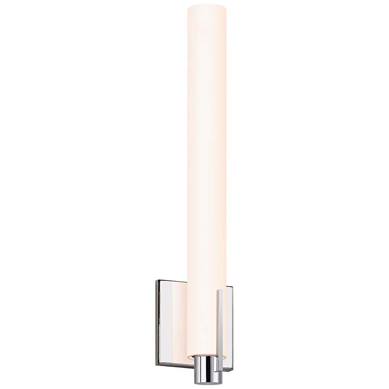 Image 1 Tubo Slim 19 1/4 inchH Polished Chrome Spine LED Wall Sconce