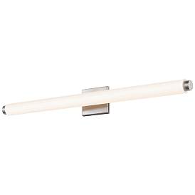Image1 of Tubo Slim 33.5" Wide Satin Nickel LED Bath Light