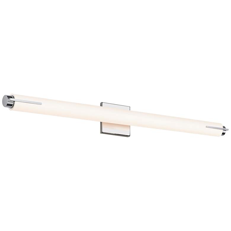 Image 1 Tubo Slim 33 1/2"W Polished Chrome LED Bath Light