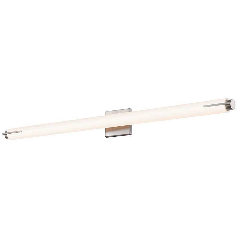 Image 1 Tubo Slim 41.5" Wide Satin Nickel LED Bath Light