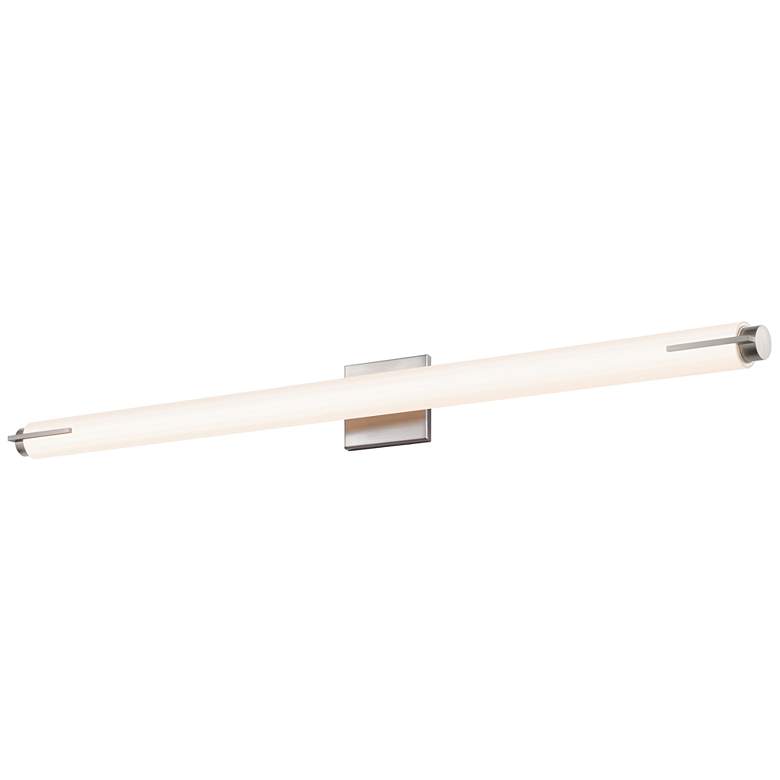 Image 1 Tubo Slim 41.5 inch Wide Satin Nickel LED Bath Light