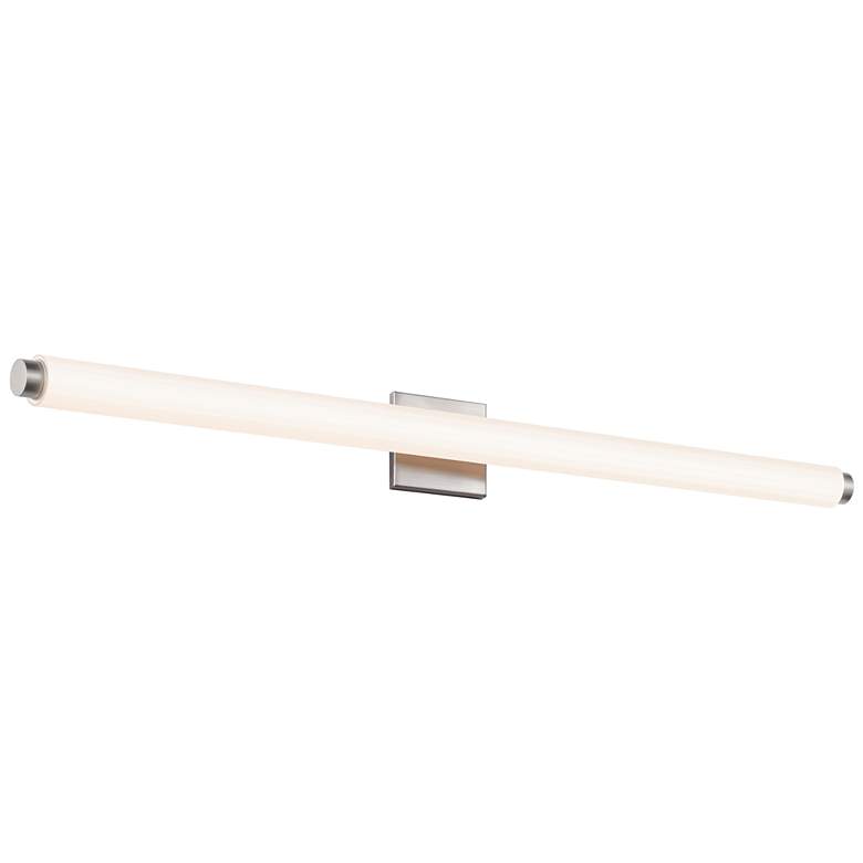 Image 1 Tubo Slim 41.5" Wide Satin Nickel LED Bath Light