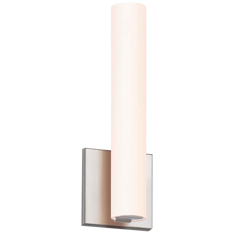 Image 1 Tubo Slim LED 12" LED Sconce - Satin Nickel