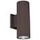 Tubular 12" High Bronze 5000K LED Up/Down Outdoor Wall Light