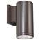 Tubular 5"H Bronze 5000K LED Downlight Outdoor Wall Light