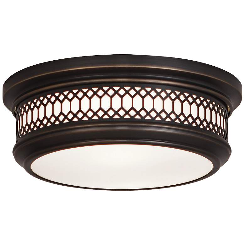 Image 1 Tucker 10 3/4" Wide Patina Bronze Ceiling Light