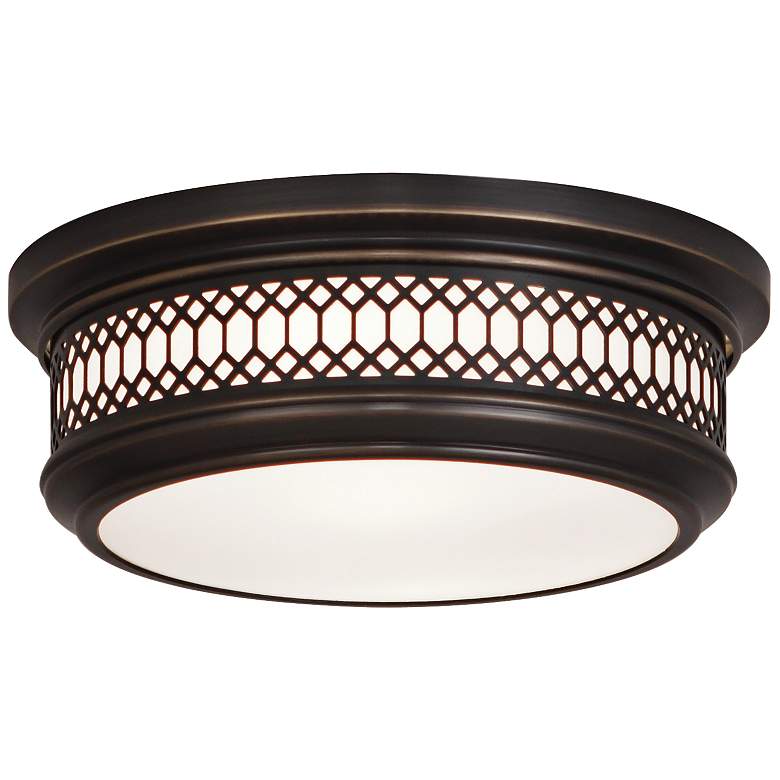 Image 1 Tucker 10 3/4 inch Wide Patina Bronze Ceiling Light