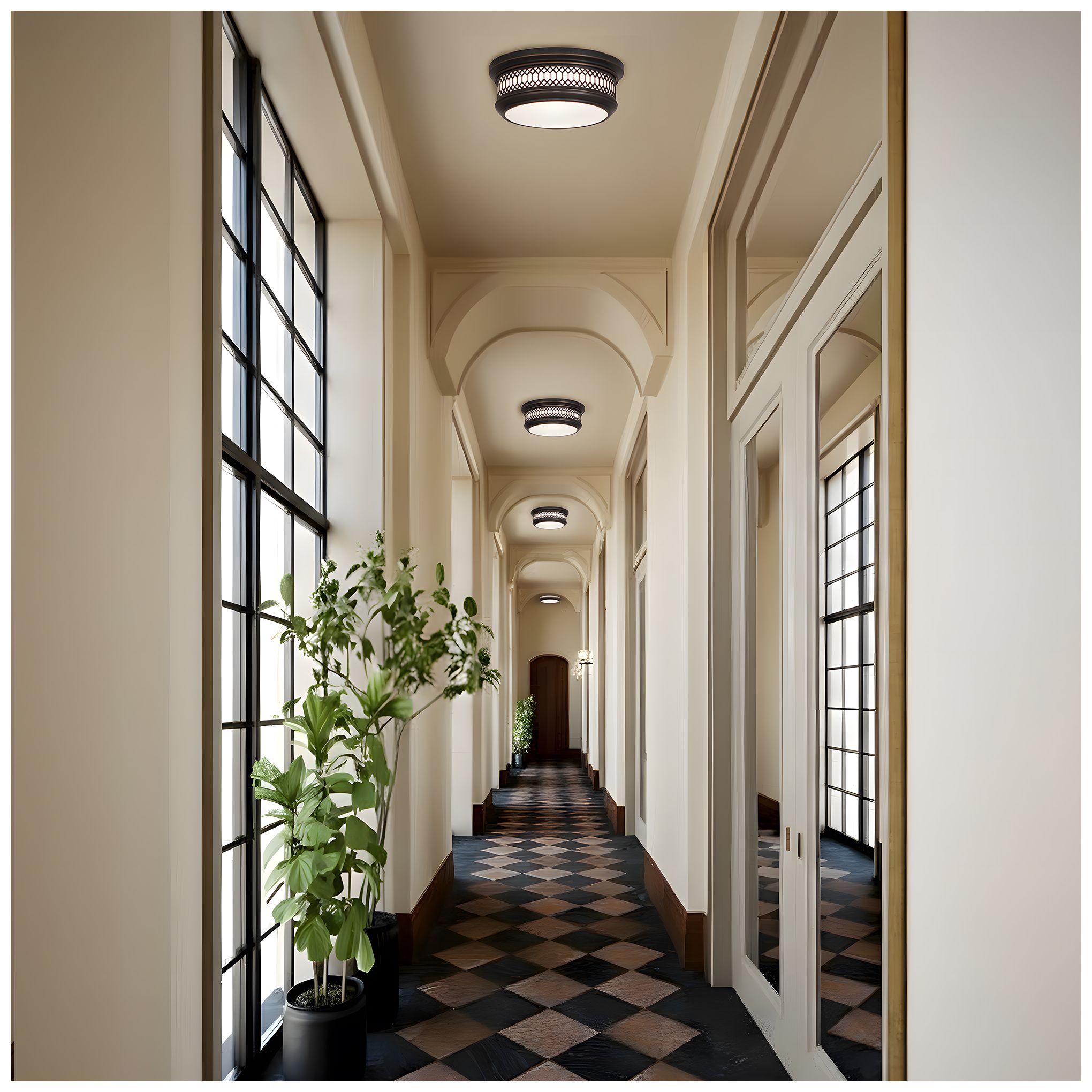 Image 2 Tucker 10 3/4" Wide Patina Bronze Ceiling Light more views