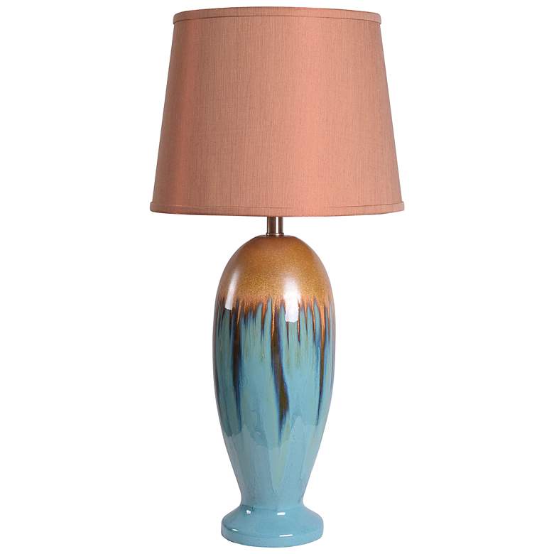 Image 2 Tucson 31.5" High Teal Ceramic Table Lamp more views