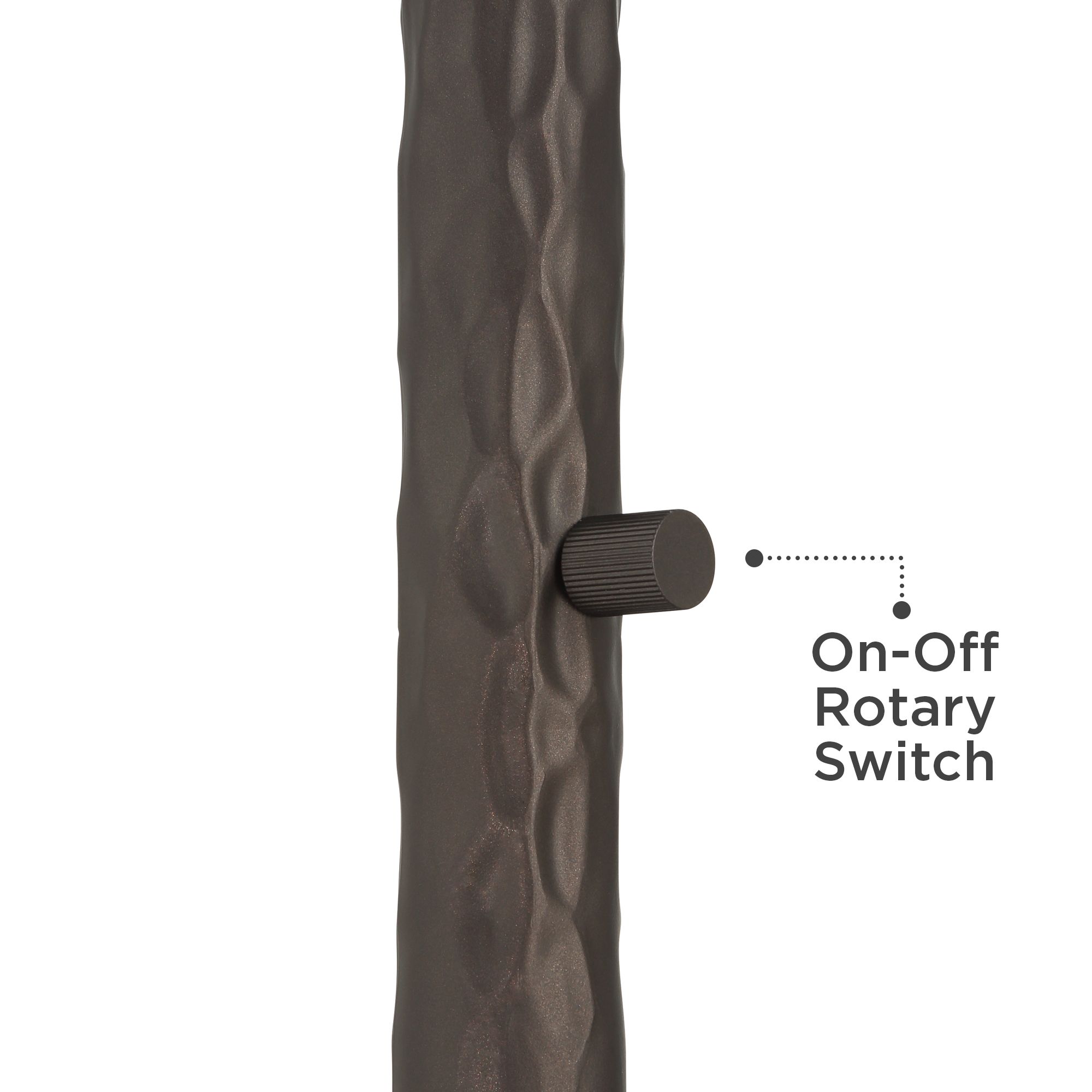 Image 6 Tucson 71 1/4"H Hammered Bronze Alabaster Glass Torchiere Floor Lamp more views