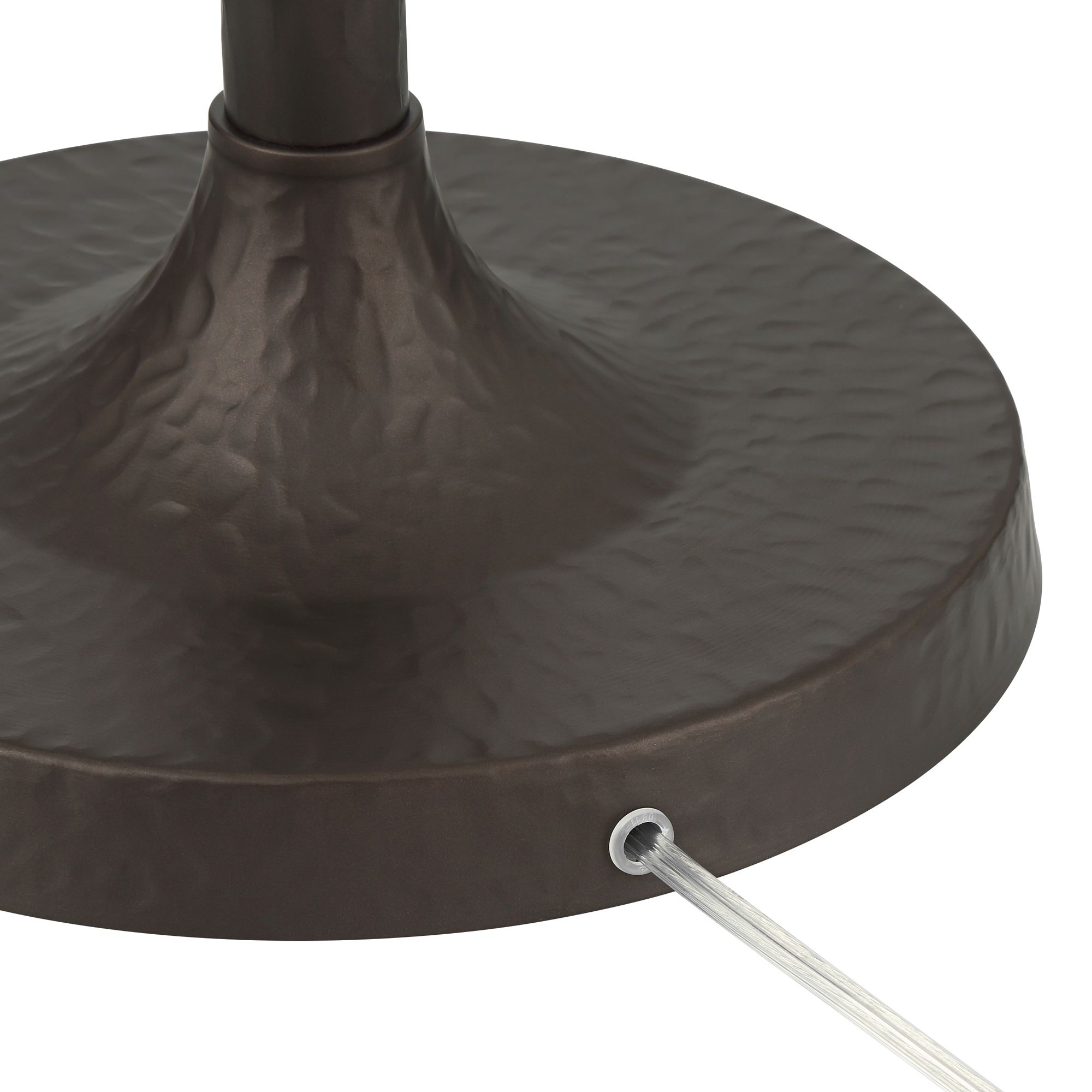 Tucson 71 1/4"H Hammered Bronze Alabaster Glass Torchiere Floor Lamp in scene