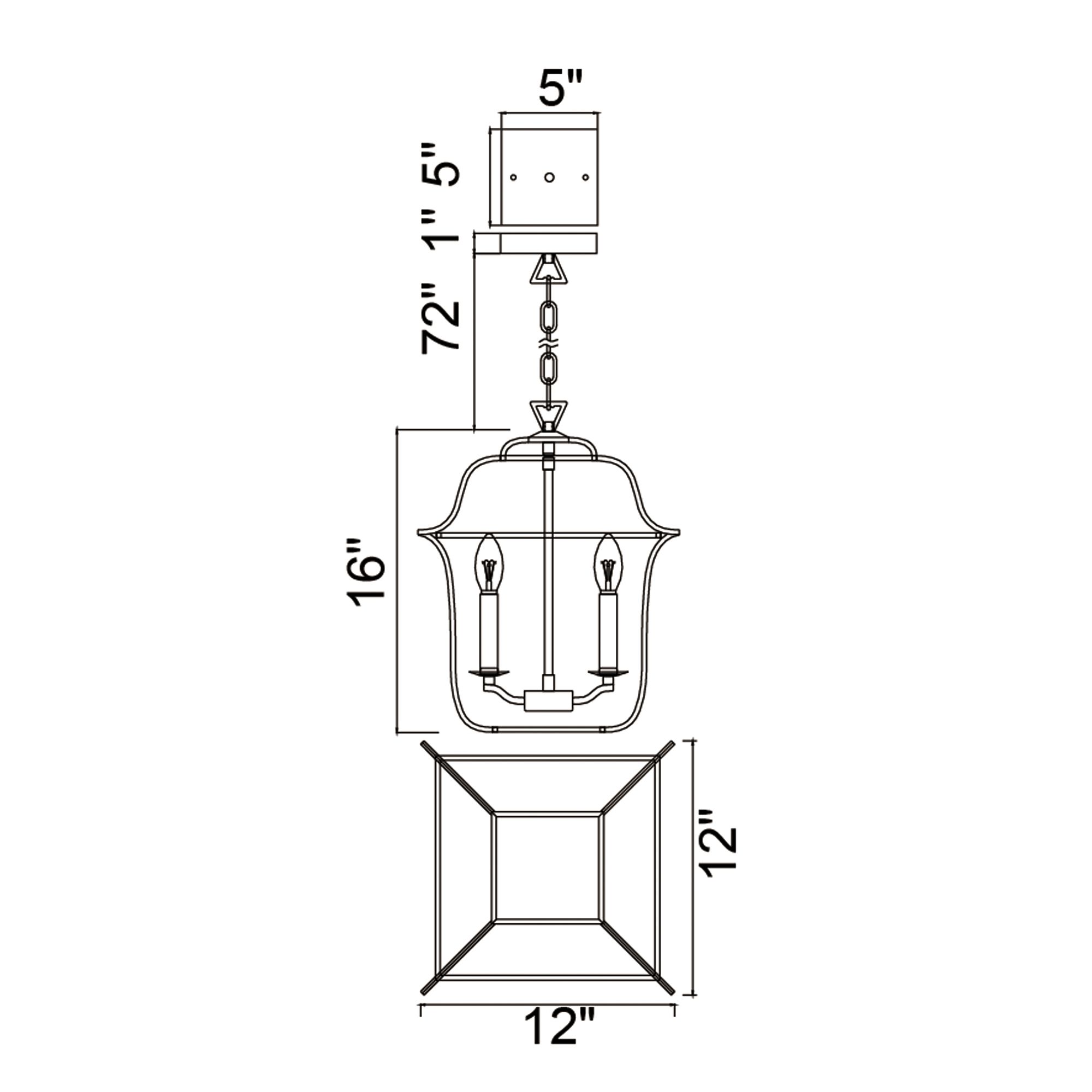 Tudor 3 Light 12in Satin Gold & Black Pendant