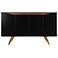 Tudor 53 1/4" Wide Matte Black Wood 4-Door Sideboard