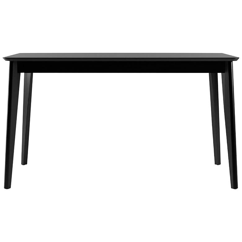 Image 3 Tudor 53 1/4 inch Wide Matte Black Wood Rectangular Dining Table