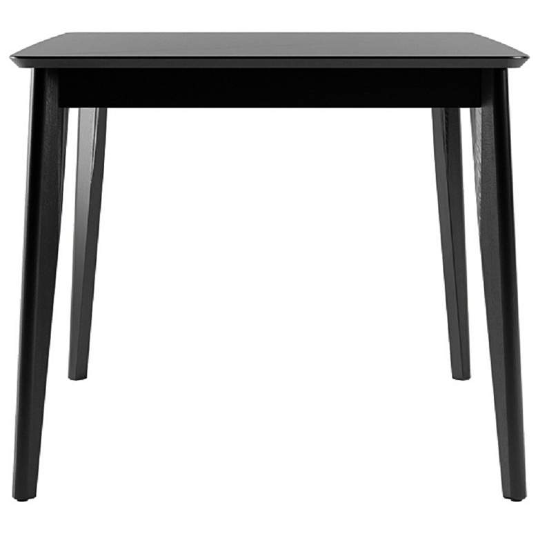 Image 6 Tudor 53 1/4" Wide Matte Black Wood Rectangular Dining Table more views