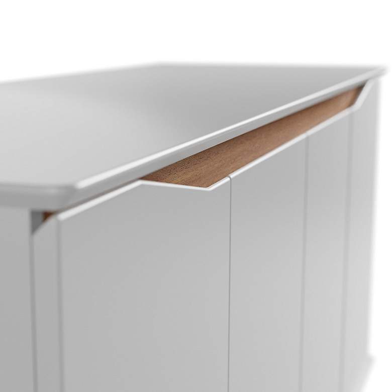 Image 3 Tudor 53 1/4" Wide Matte White Wood 4-Door Sideboard more views