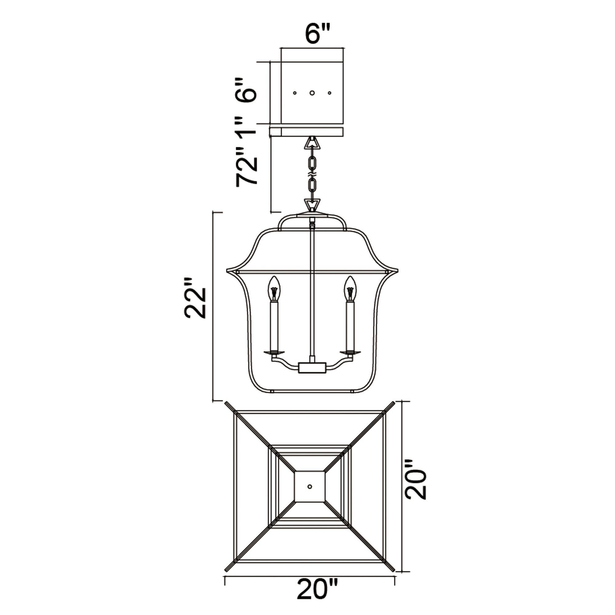 Image 6 Tudor 6 Light 20in Satin Gold & Black Chandelier more views
