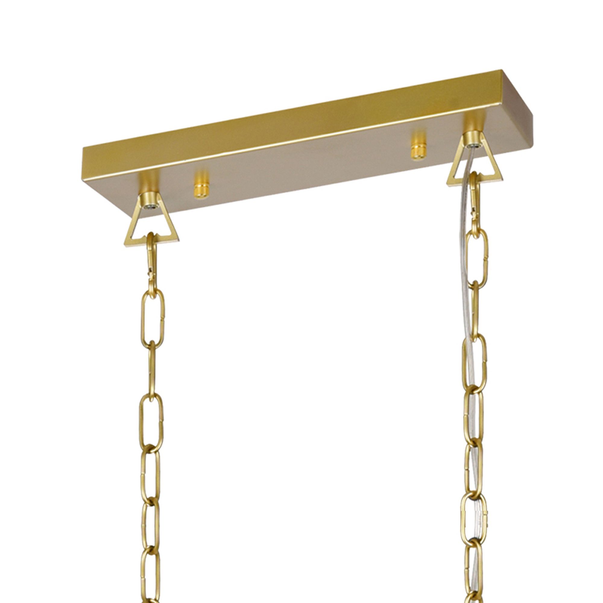 Image 6 Tudor 6 Light 36in Satin Gold & Black Chandelier more views