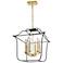 Tudor 6 Light Chandelier With Satin Gold & Black Finish