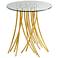 Tuffoli 24" Wide Gold Spaghetti Base Modern Accent Table