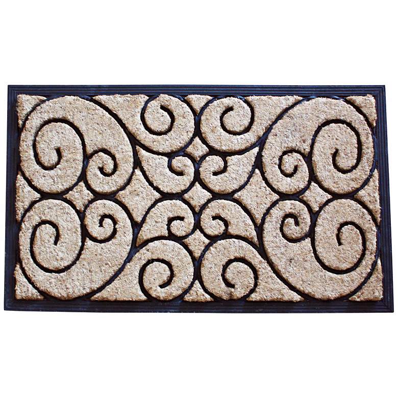 Image 1 Tuffridge Rectangle Wrought Iron Rubber and Coir Doormat