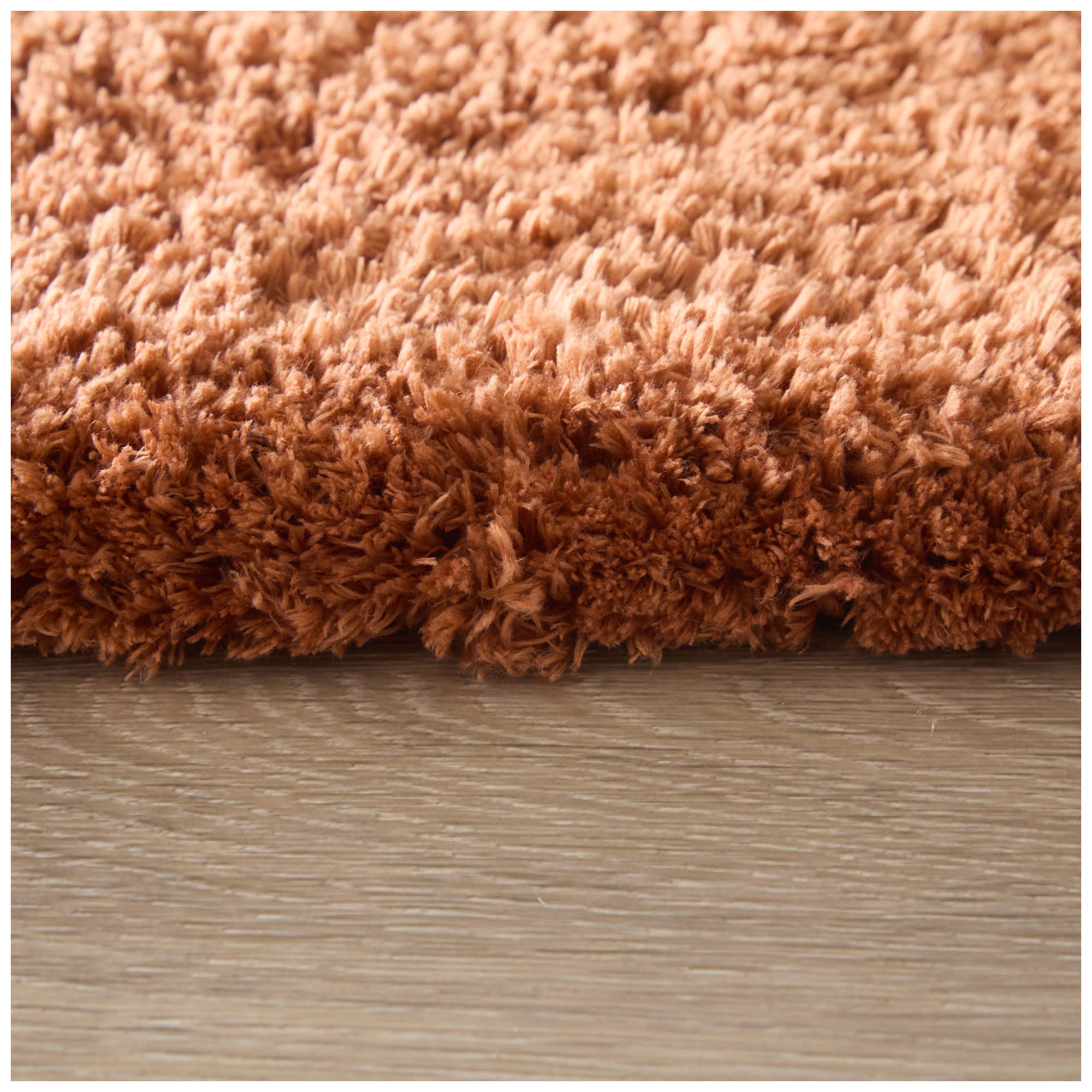 Tula Solid Hand Tufted Orange Area Rug 8A98F 4' x 6'