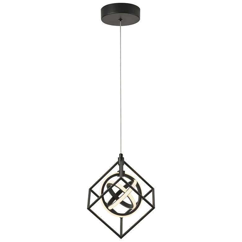 Image 1 Tulip 10" Wide Matte Black Integrated LED Pendant