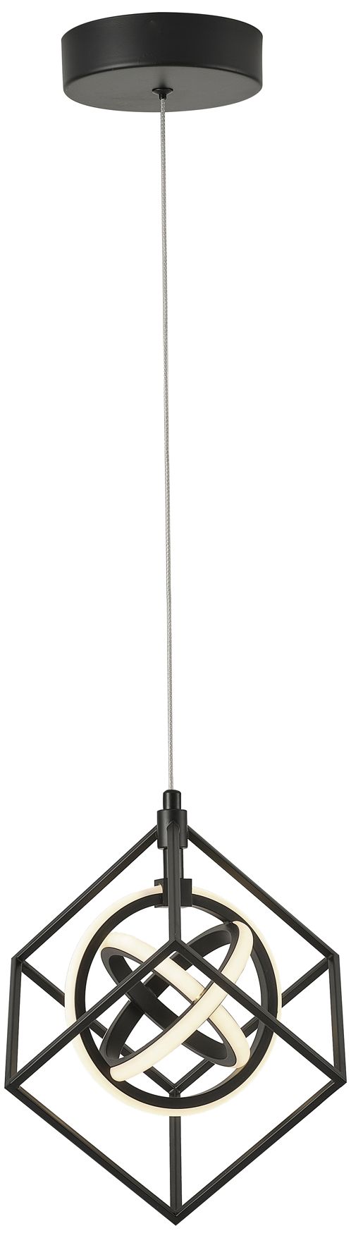 Image 2 Tulip 10" Wide Matte Black Integrated LED Pendant more views