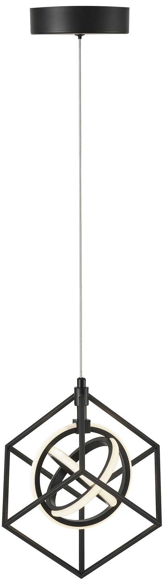 Image 3 Tulip 10" Wide Matte Black Integrated LED Pendant more views