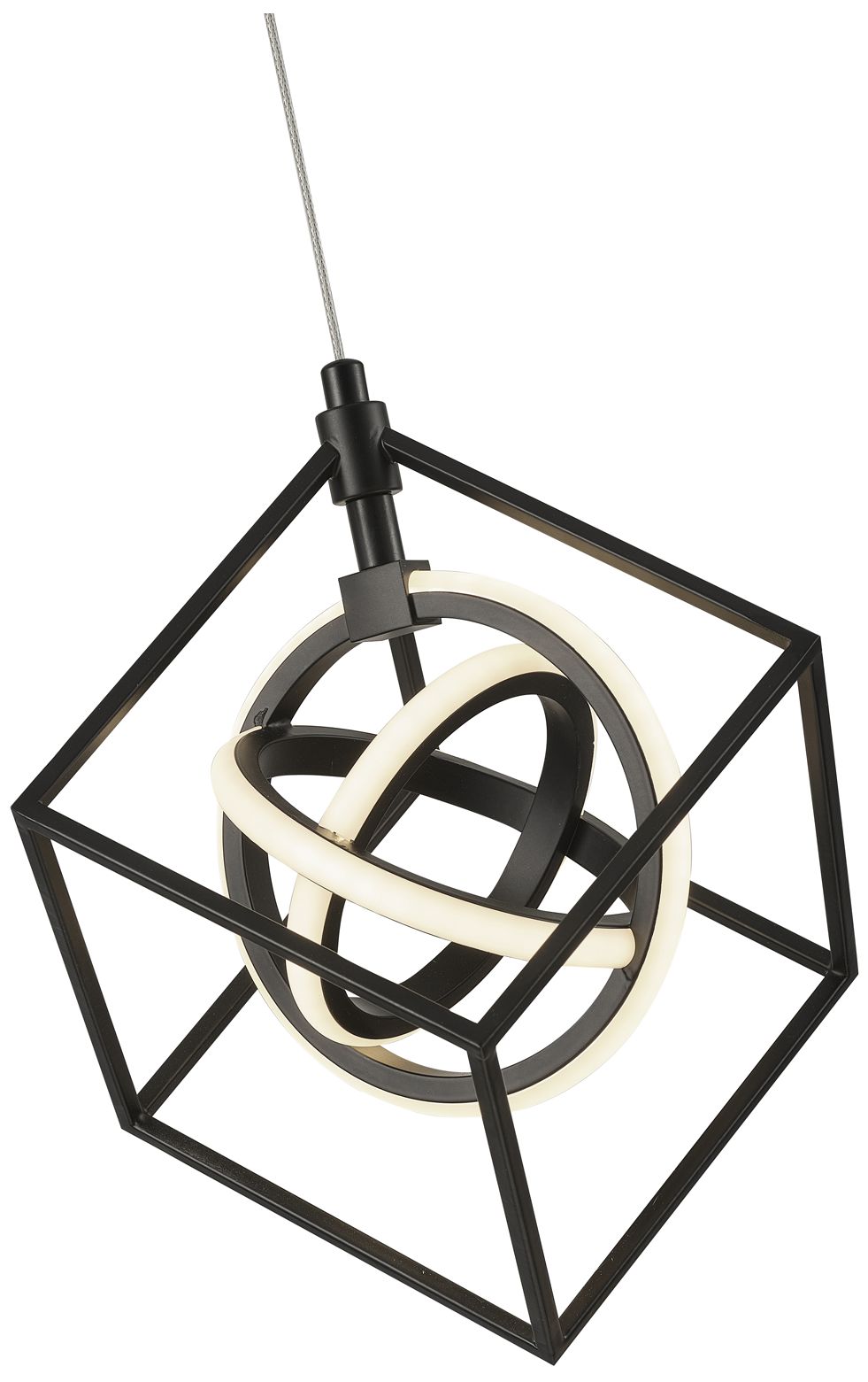 Image 4 Tulip 10" Wide Matte Black Integrated LED Pendant more views