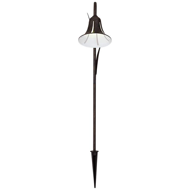 Image 3 Tulip 27" High Dark Rust LED Landscape Lights Set of 2 more views