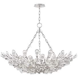 Image1 of Tulip 9 Light Chandelier - Silver Leaf
