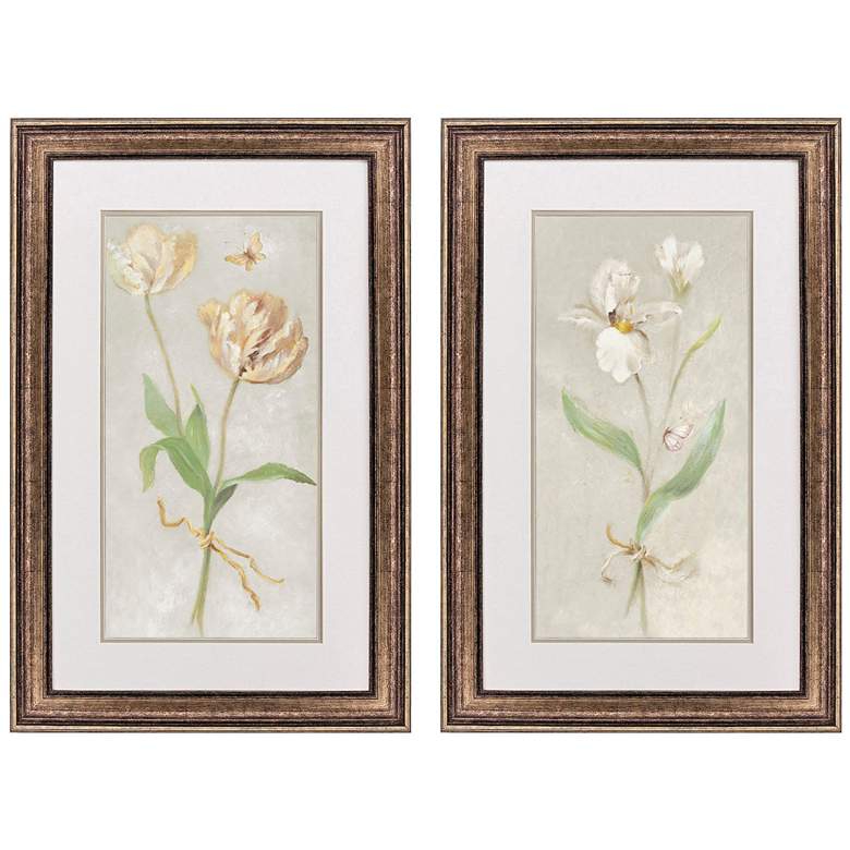 Image 1 Tulip & Iris 22"W x 34"H Framed Wall Art Set of 2