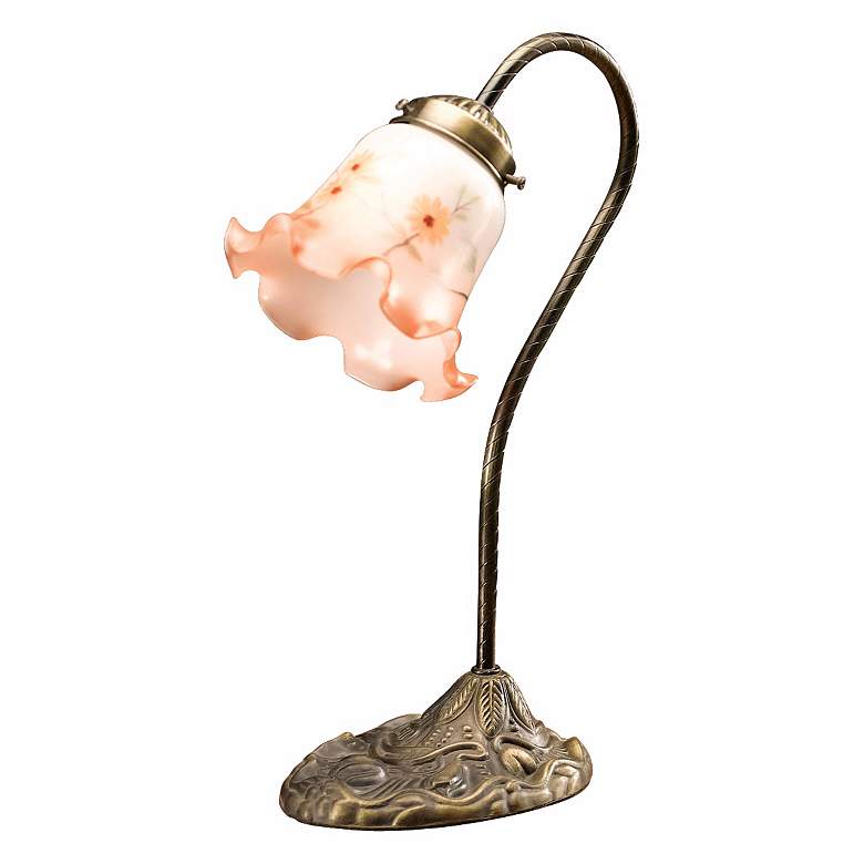 Image 1 Tulip Art Glass Accent Lamp