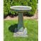 Tulip Bouquet 28" High Bronze Patina Outdoor Bird Bath