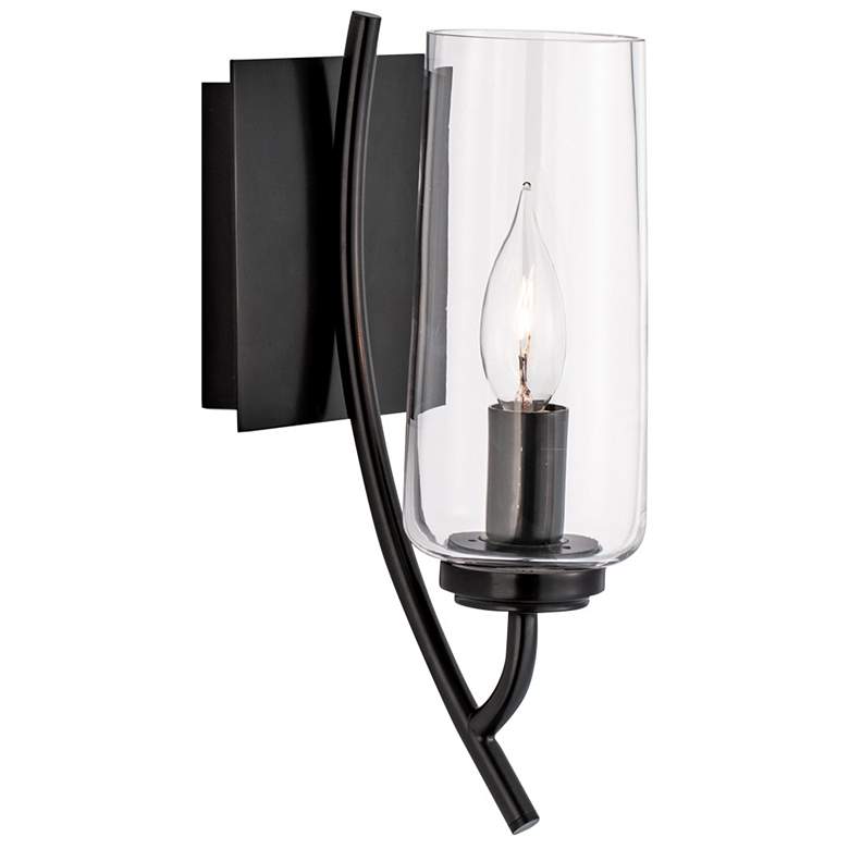 Image 1 Tulip Sconce - Acid Dipped Black
